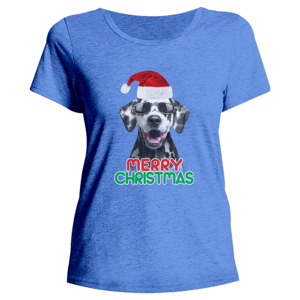 Dalmatian Merry Christmas - Ladies Relaxed Fit Tee