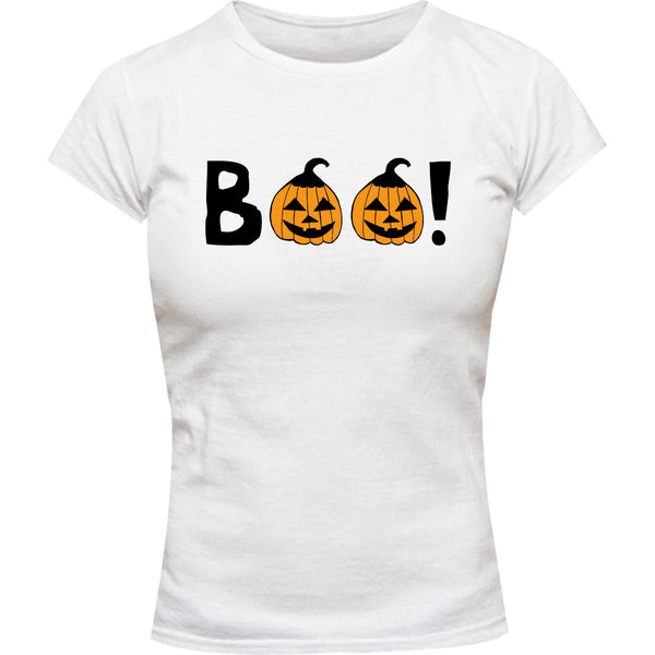 Halloween BOO - Ladies Slim Fit Tee
