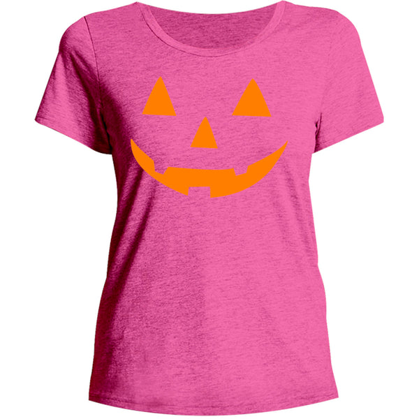 Halloween Pumpkin Face - Ladies Relaxed Fit Tee