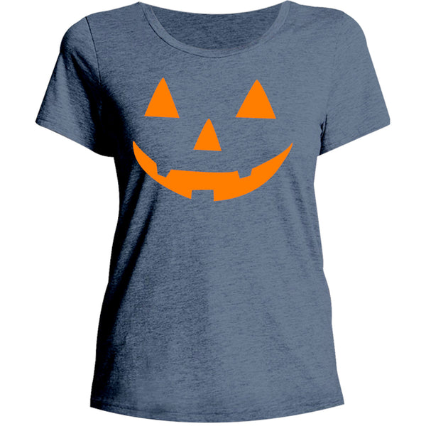 Halloween Pumpkin Face - Ladies Relaxed Fit Tee