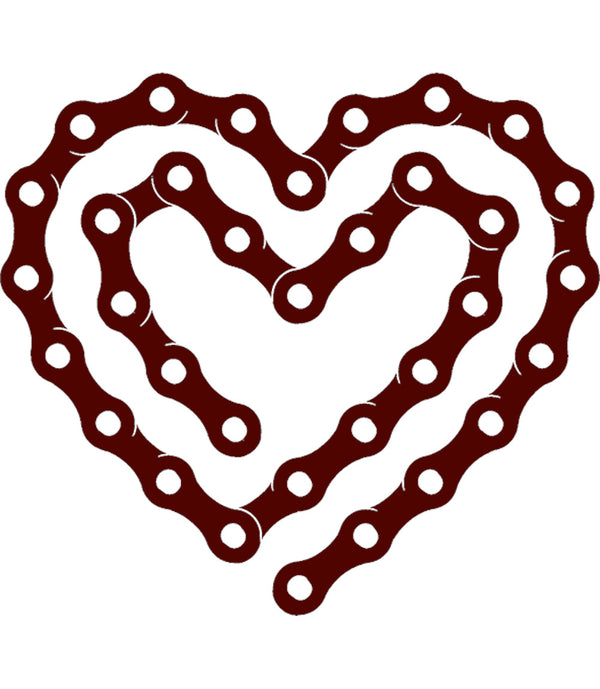 Heart Shape Bike Chain - Unisex Tee - Graphic Tees Australia