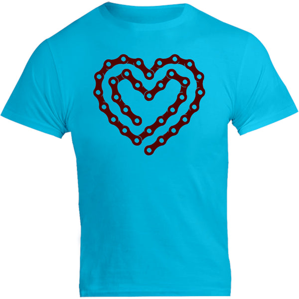 Heart Shape Bike Chain - Unisex Tee - Graphic Tees Australia