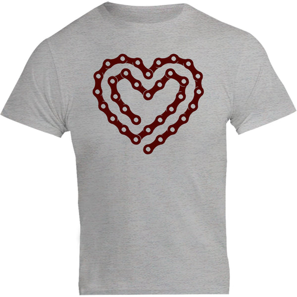 Heart Shape Bike Chain - Unisex Tee - Graphic Tees Australia