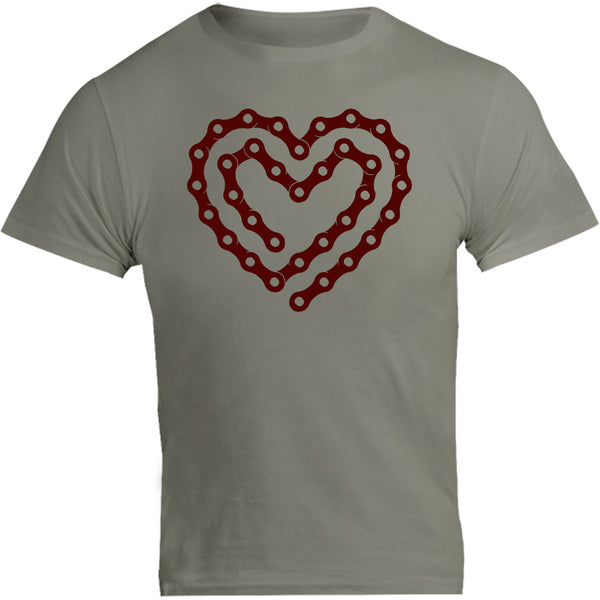 Heart Shape Bike Chain - Unisex Tee - Graphic Tees Australia