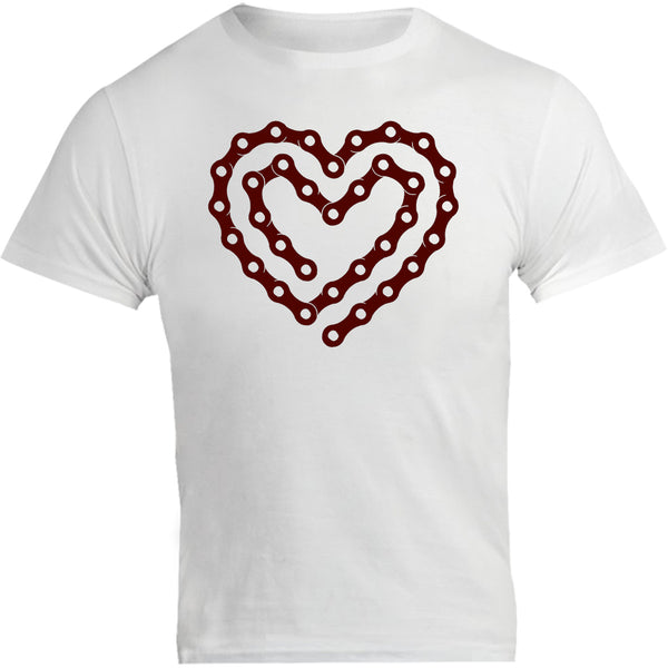 Heart Shape Bike Chain - Unisex Tee - Graphic Tees Australia