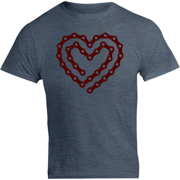 Heart Shape Bike Chain - Unisex Tee - Graphic Tees Australia