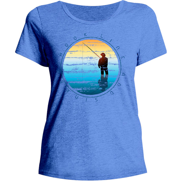 Hook Line and Sinker - Ladies Relaxed Fit Tee - Graphic Tees Australia