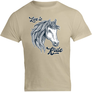 Horse Head Live to Ride - Unisex Tee - Graphic Tees Australia