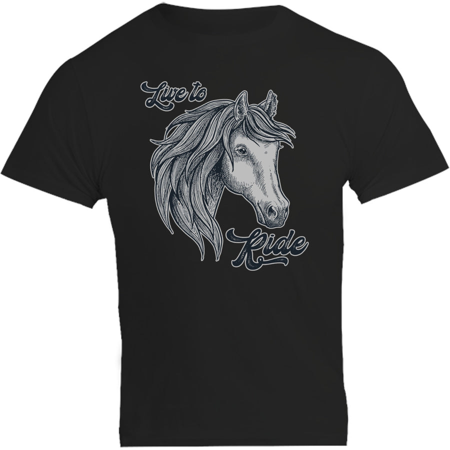 Horse Head Live to Ride - Unisex Tee - Graphic Tees Australia