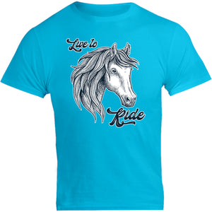 Horse Head Live to Ride - Unisex Tee - Graphic Tees Australia