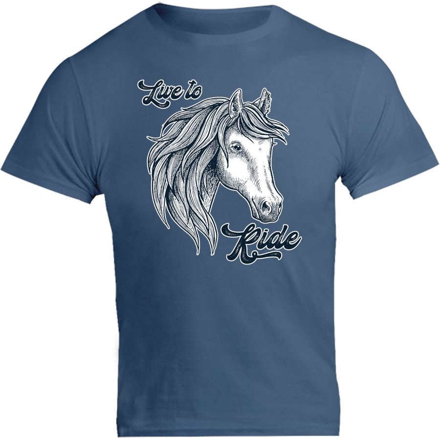 Horse Head Live to Ride - Unisex Tee - Graphic Tees Australia