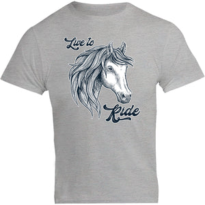 Horse Head Live to Ride - Unisex Tee - Graphic Tees Australia