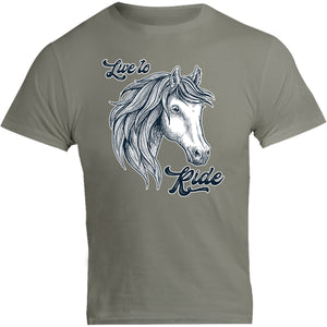 Horse Head Live to Ride - Unisex Tee - Graphic Tees Australia