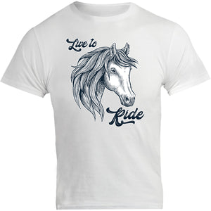 Horse Head Live to Ride - Unisex Tee - Graphic Tees Australia