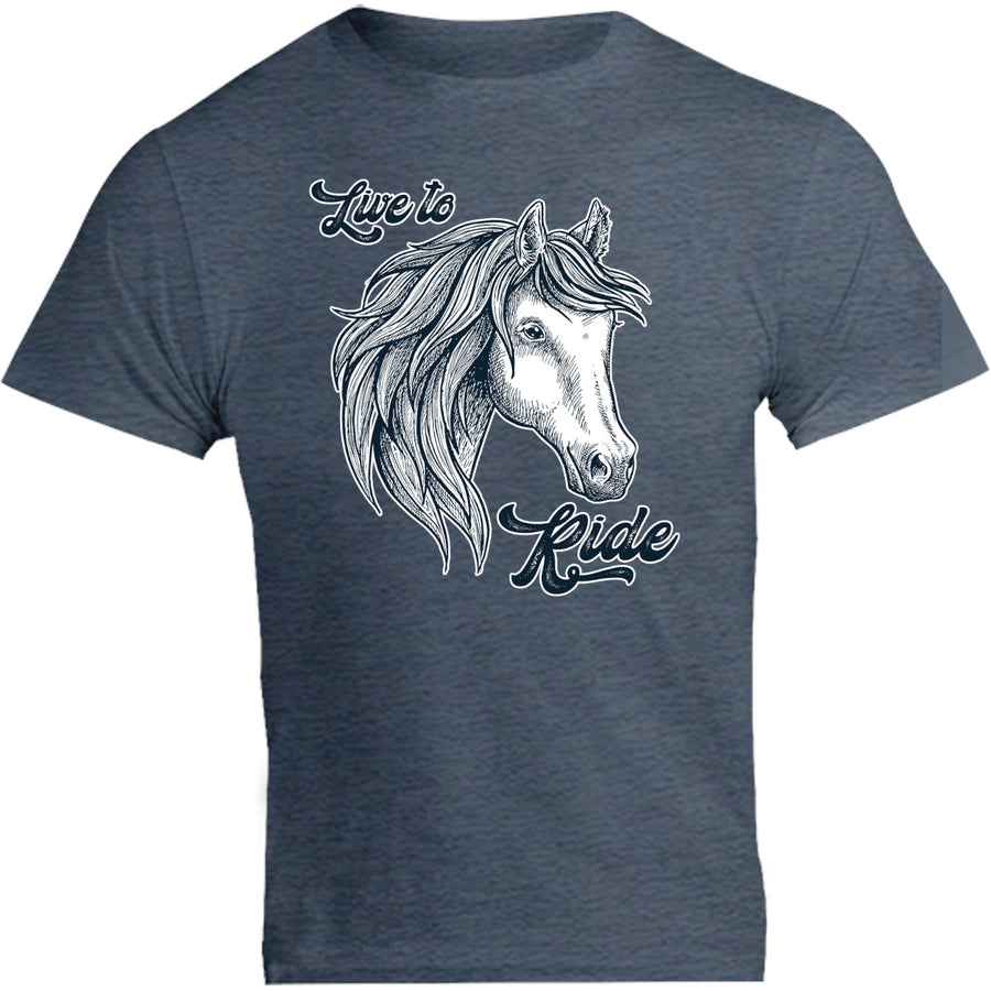 Horse Head Live to Ride - Unisex Tee - Graphic Tees Australia