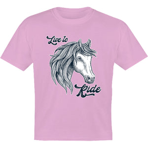 Horse Head Live to Ride - Youth & Infant Tee - Graphic Tees Australia