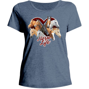 Horse Life - Ladies Relaxed Fit Tee - Graphic Tees Australia