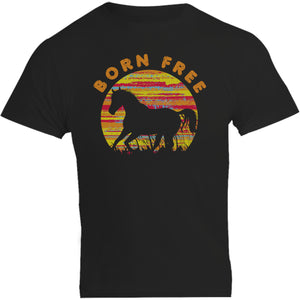 Horse Silhouette Born Free - Unisex Tee - Graphic Tees Australia