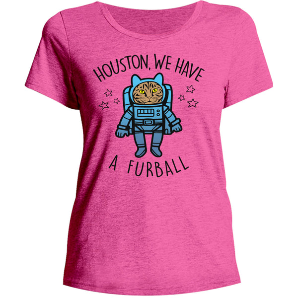 Houston, We Have A Furball - Ladies Relaxed Fit Tee