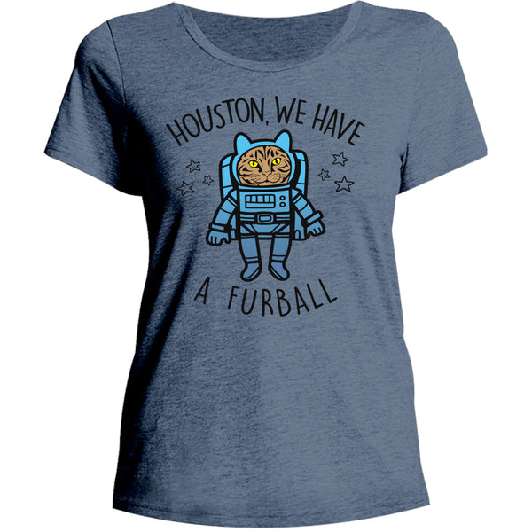 Houston, We Have A Furball - Ladies Relaxed Fit Tee