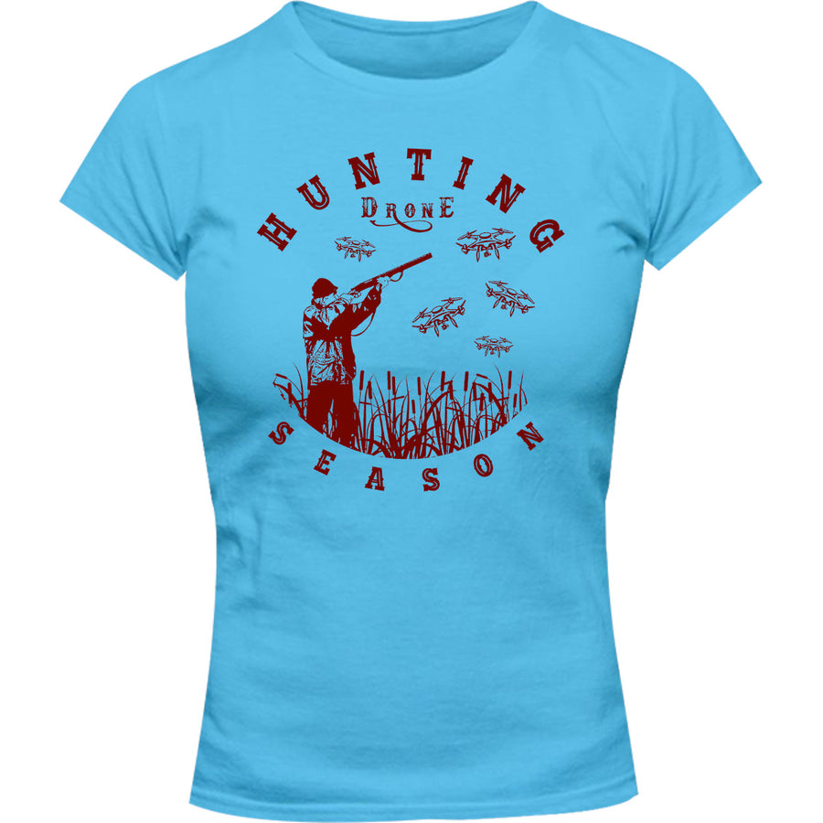 Hunting Drone Season - Ladies Slim Fit Tee - Graphic Tees Australia