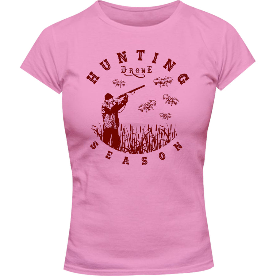 Hunting Drone Season - Ladies Slim Fit Tee - Graphic Tees Australia