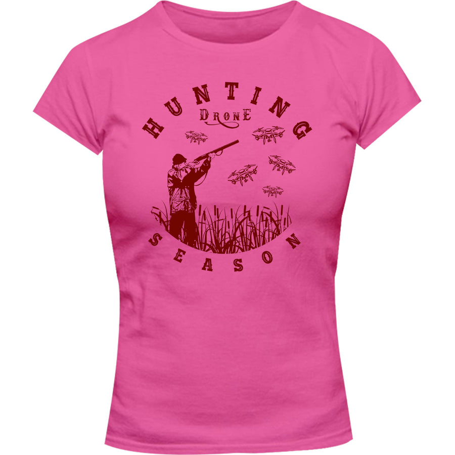 Hunting Drone Season - Ladies Slim Fit Tee - Graphic Tees Australia