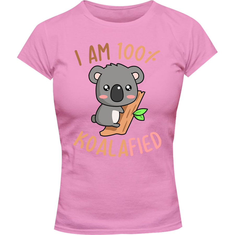 I Am 100% Koalafied - Ladies Slim Fit Tee - Graphic Tees Australia