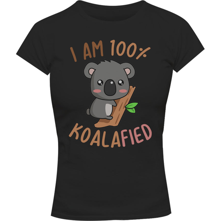 I Am 100% Koalafied - Ladies Slim Fit Tee - Graphic Tees Australia