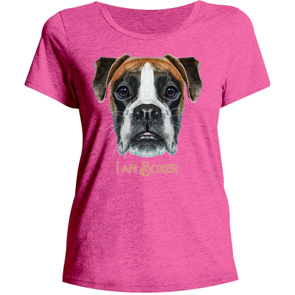 I Am Boxer - Ladies Relaxed Fit Tee - Graphic Tees Australia