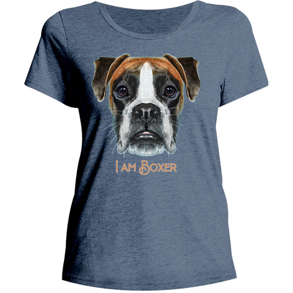 I Am Boxer - Ladies Relaxed Fit Tee - Graphic Tees Australia