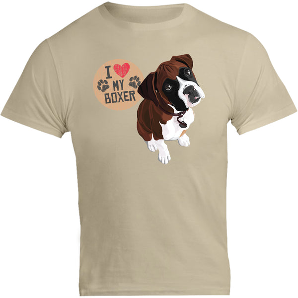 I Love My Boxer - Unisex Tee - Graphic Tees Australia