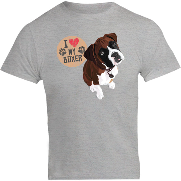 I Love My Boxer - Unisex Tee - Graphic Tees Australia