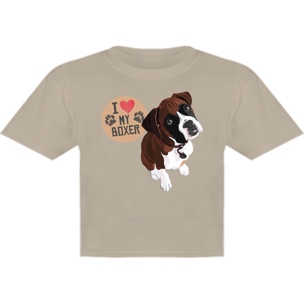 I Love My Boxer - Youth & Infant Tee - Graphic Tees Australia