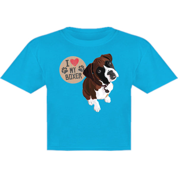 I Love My Boxer - Youth & Infant Tee - Graphic Tees Australia