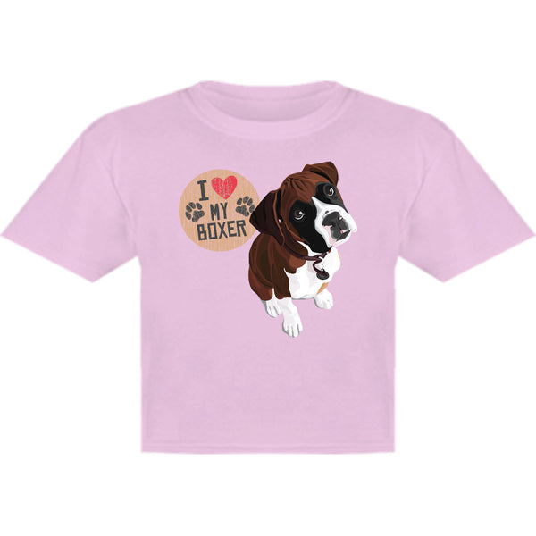 I Love My Boxer - Youth & Infant Tee - Graphic Tees Australia