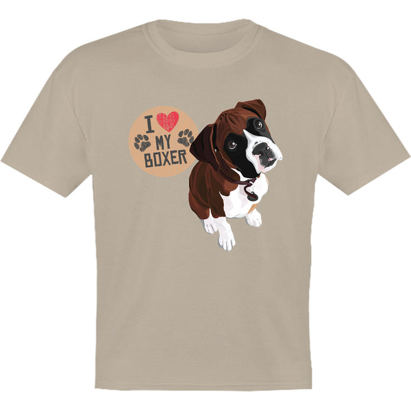 I Love My Boxer - Youth & Infant Tee - Graphic Tees Australia