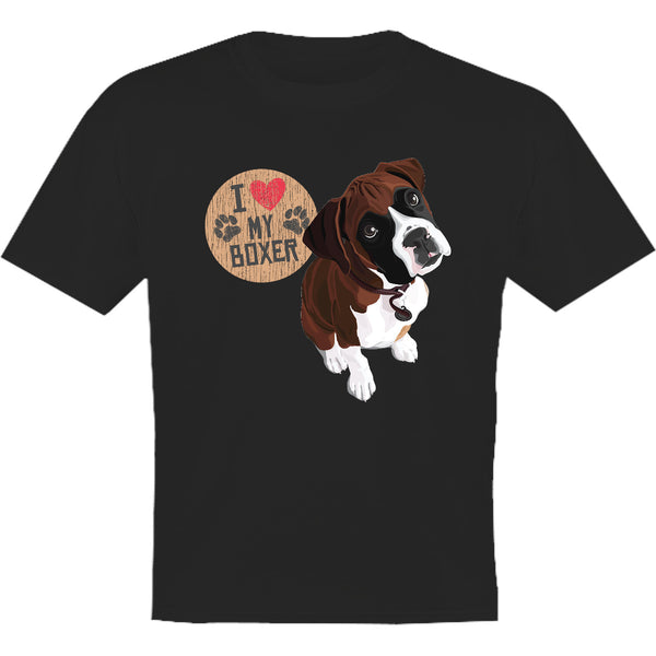 I Love My Boxer - Youth & Infant Tee - Graphic Tees Australia