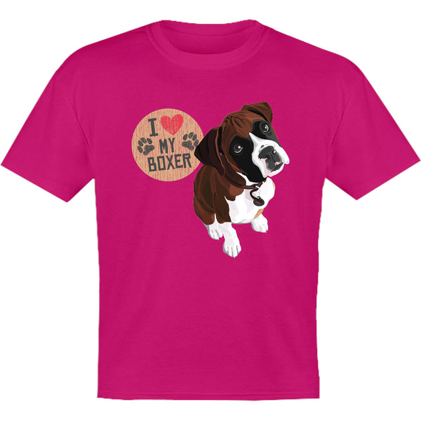 I Love My Boxer - Youth & Infant Tee - Graphic Tees Australia