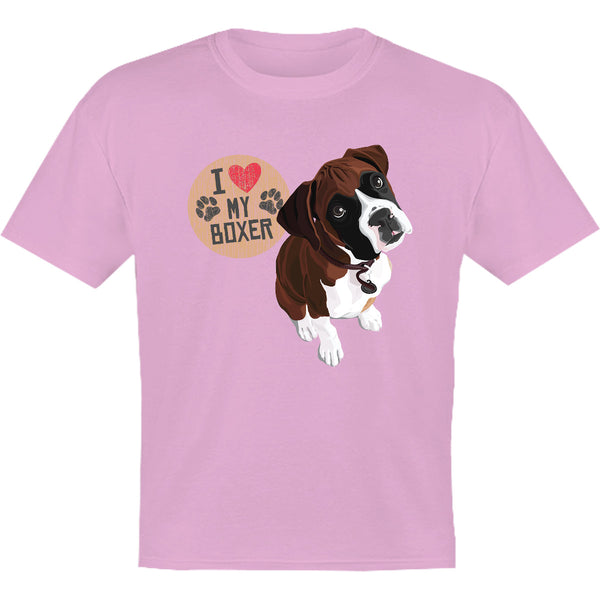 I Love My Boxer - Youth & Infant Tee - Graphic Tees Australia