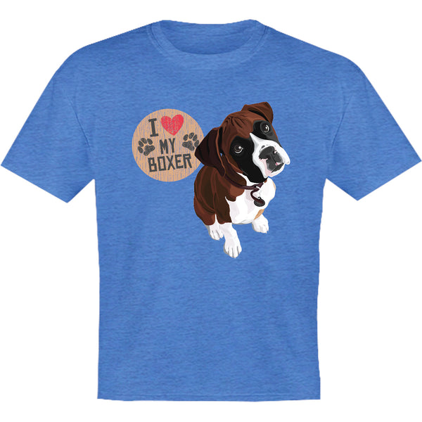 I Love My Boxer - Youth & Infant Tee - Graphic Tees Australia