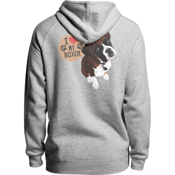 I Love My Boxer - Unisex Hoodie - Plus Size