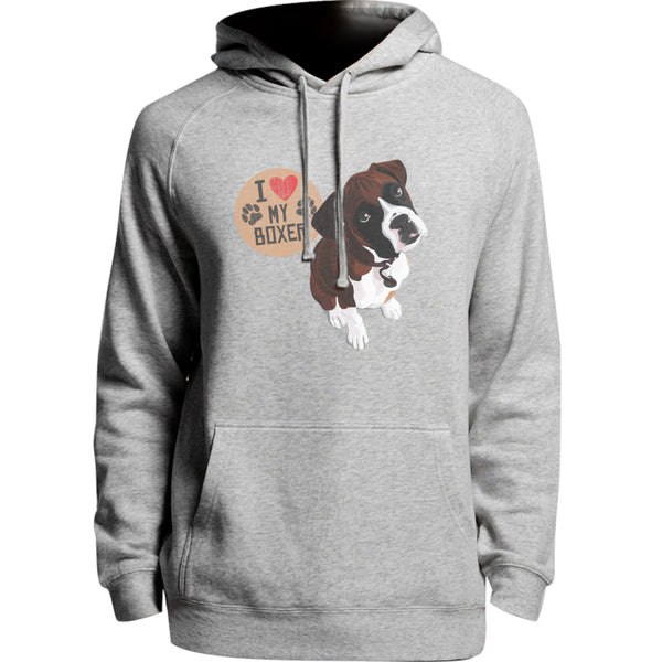 I Love My Boxer - Unisex Hoodie - Plus Size