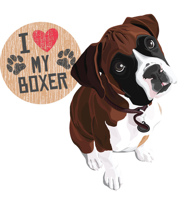 I Love My Boxer - Unisex Tee - Graphic Tees Australia