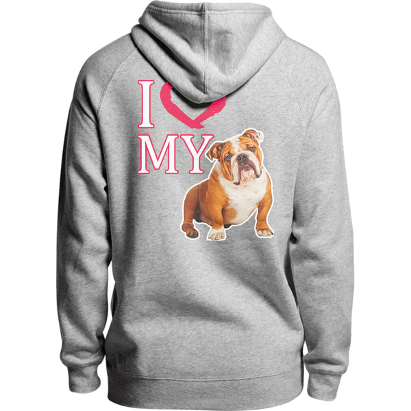 I Love My Bulldog - Unisex Hoodie - Plus Size