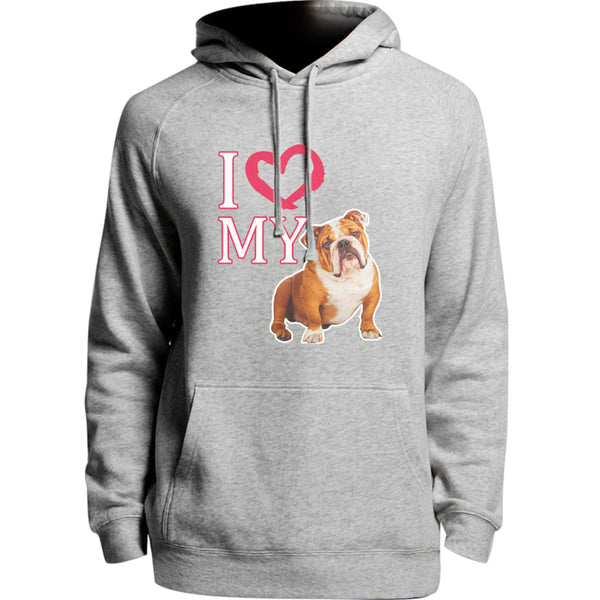 I Love My Bulldog - Unisex Hoodie - Plus Size