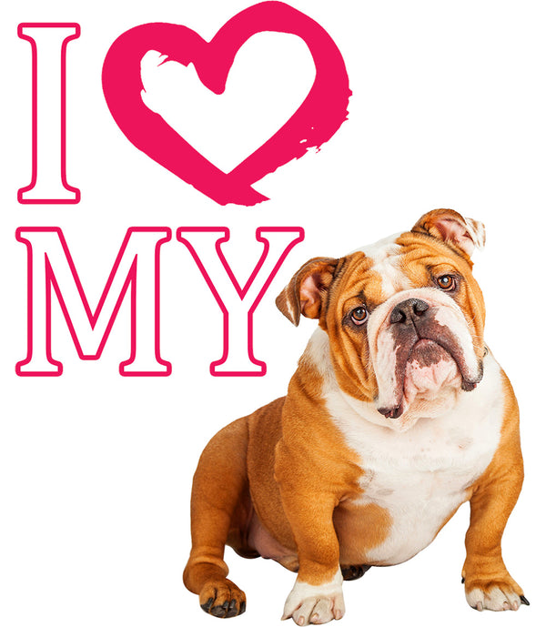 I Love My Bulldog - Unisex Tee - Plus Size