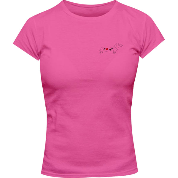 I Love My Dog - Ladies Slim Fit Tee