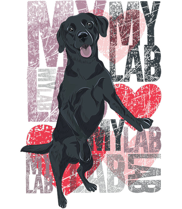 I Love My Lab - Ladies Relaxed Fit Tee - Graphic Tees Australia