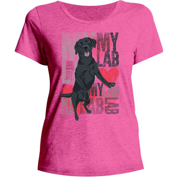 I Love My Lab - Ladies Relaxed Fit Tee - Graphic Tees Australia